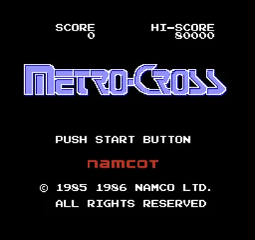 Metro-Cross (Japan) (Namcot Collection) screen shot title